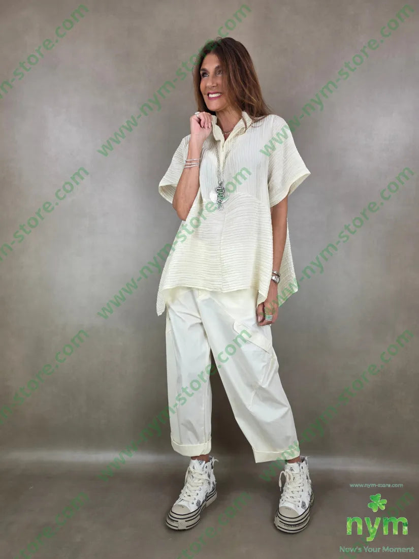 tunica micro plisse collo kaftano 81ly19ny - CAMICIA