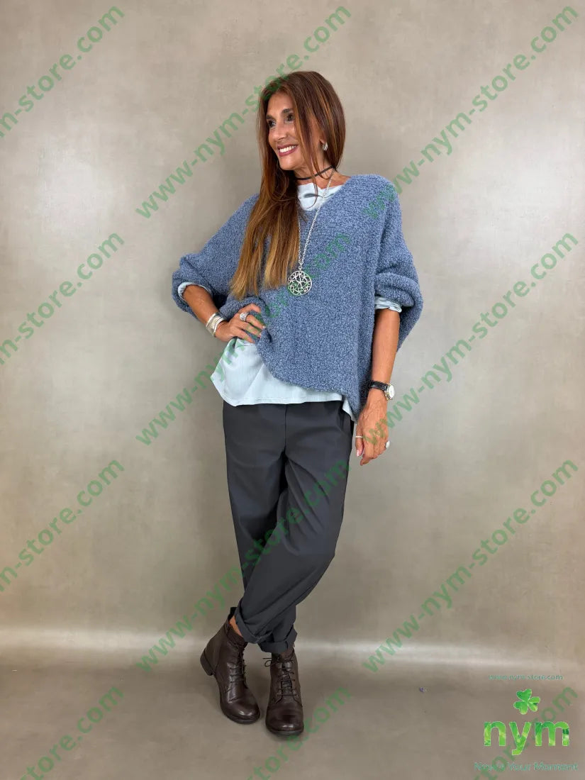 tunica misto lana con due pieghe 77vi13wo10pl - U / PERLA / AI26 - CAMICIA