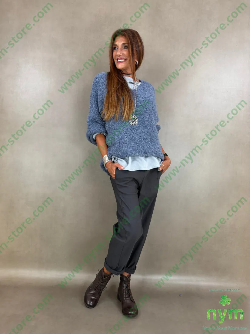 tunica misto lana con due pieghe 77vi13wo10pl - U / PERLA / AI26 - CAMICIA
