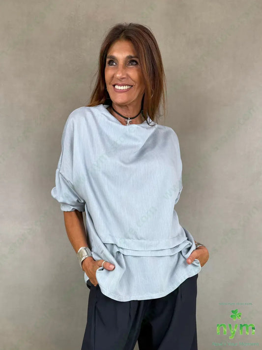 tunica misto lana con due pieghe 77vi13wo10pl - U / PERLA / AI26 - CAMICIA