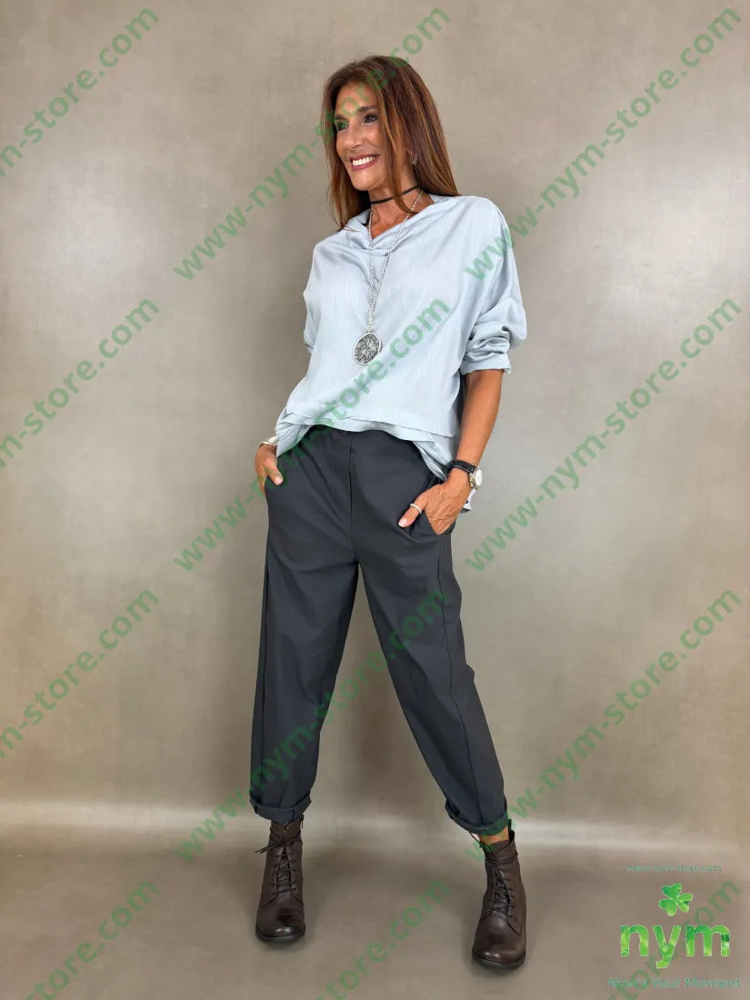 tunica misto lana con due pieghe 77vi13wo10pl - U / PERLA / AI26 - CAMICIA