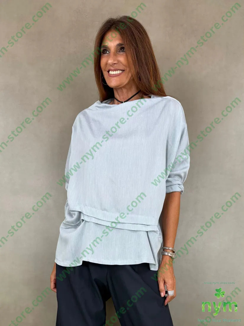 tunica misto lana con due pieghe 77vi13wo10pl - U / PERLA / AI26 - CAMICIA