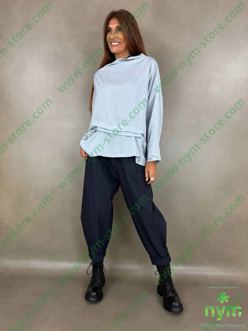 tunica misto lana con due pieghe 77vi13wo10pl - U / PERLA / AI26 - CAMICIA