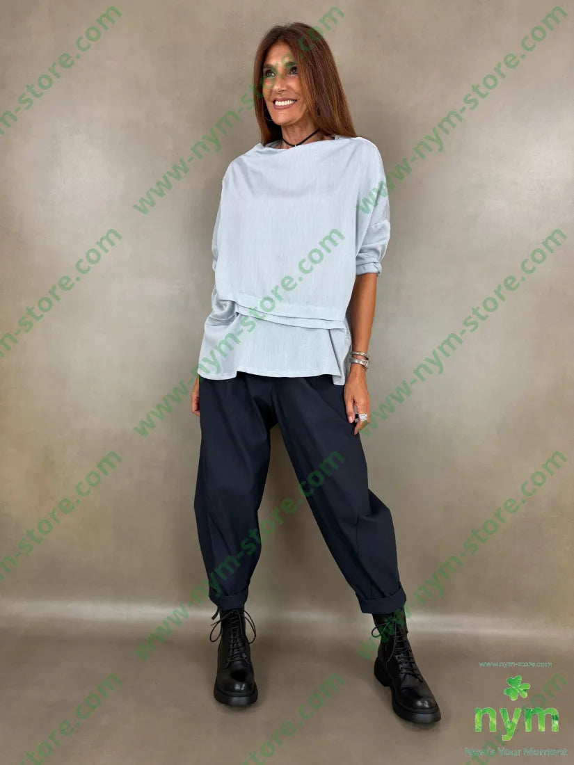 tunica misto lana con due pieghe 77vi13wo10pl - U / PERLA / AI26 - CAMICIA