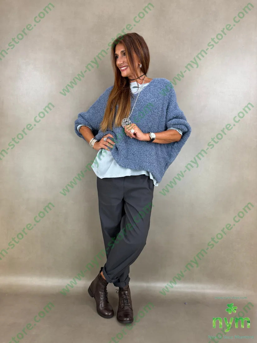 tunica misto lana con due pieghe 77vi13wo10pl - U / PERLA / AI26 - CAMICIA