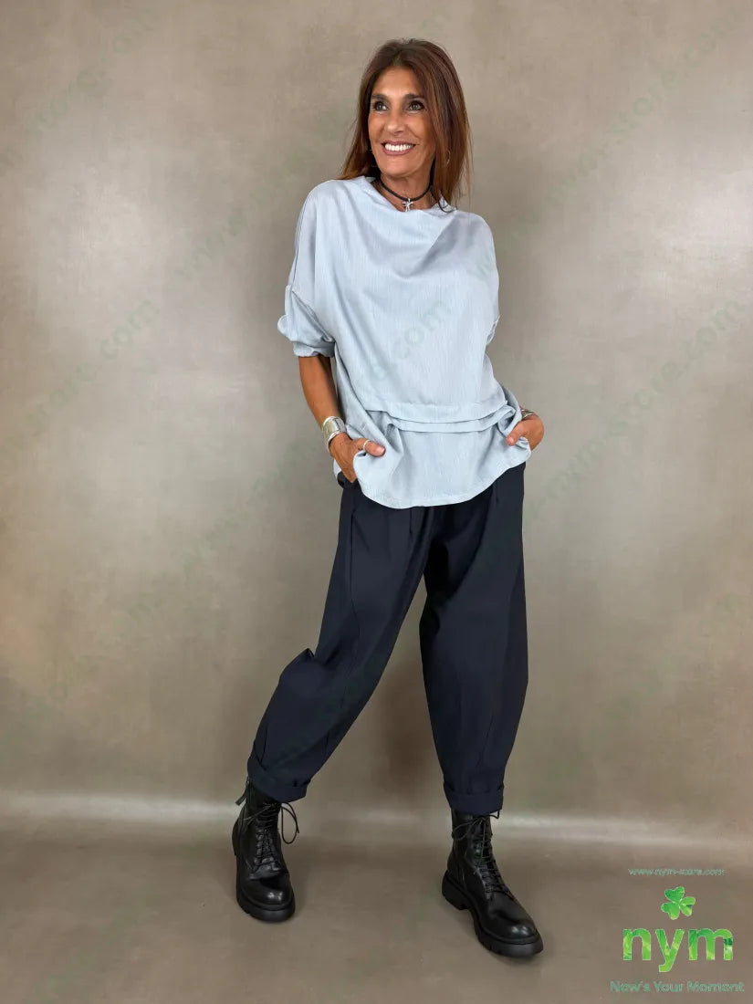 tunica misto lana con due pieghe 77vi13wo10pl - U / PERLA / AI26 - CAMICIA