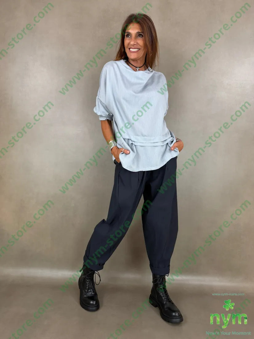 tunica misto lana con due pieghe 77vi13wo10pl - U / PERLA / AI26 - CAMICIA