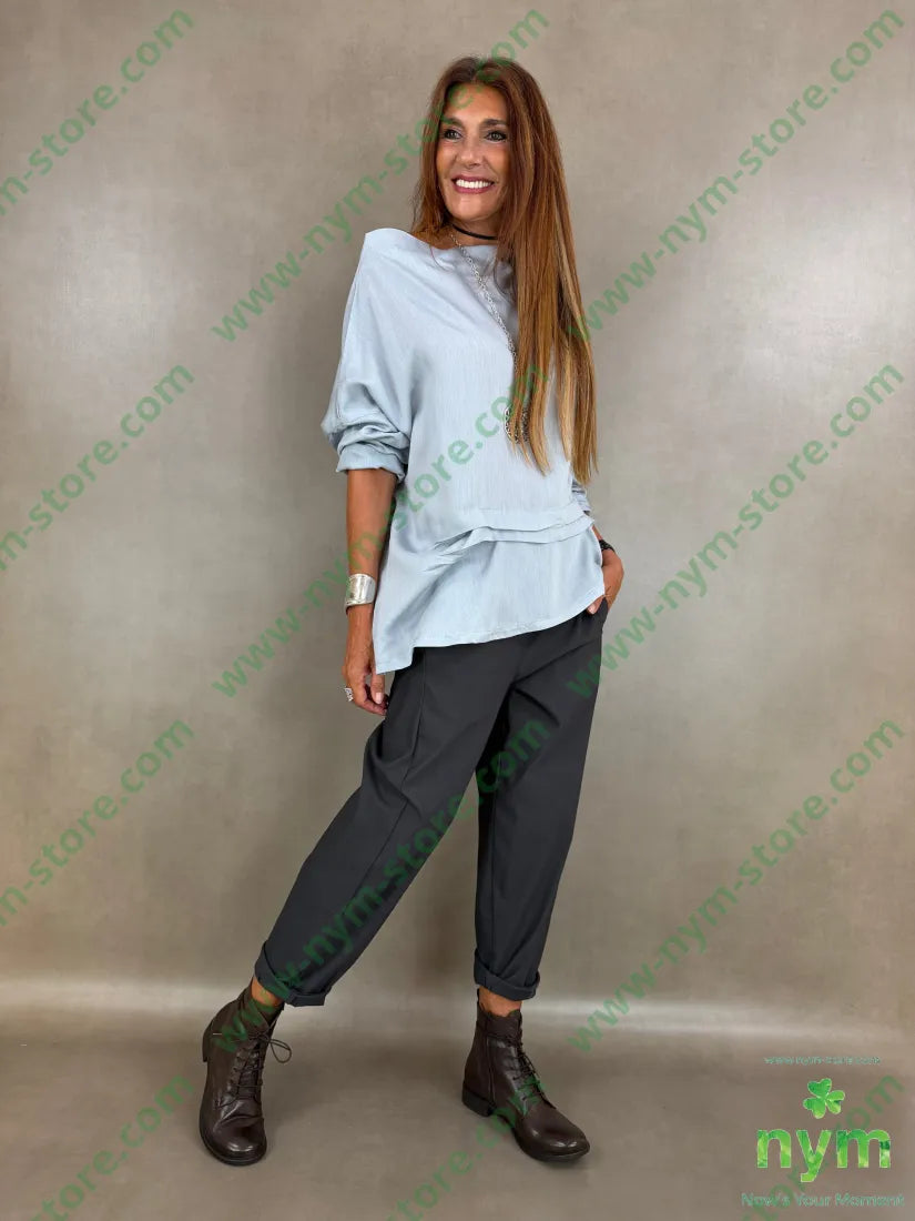 tunica misto lana con due pieghe 77vi13wo10pl - U / PERLA / AI26 - CAMICIA