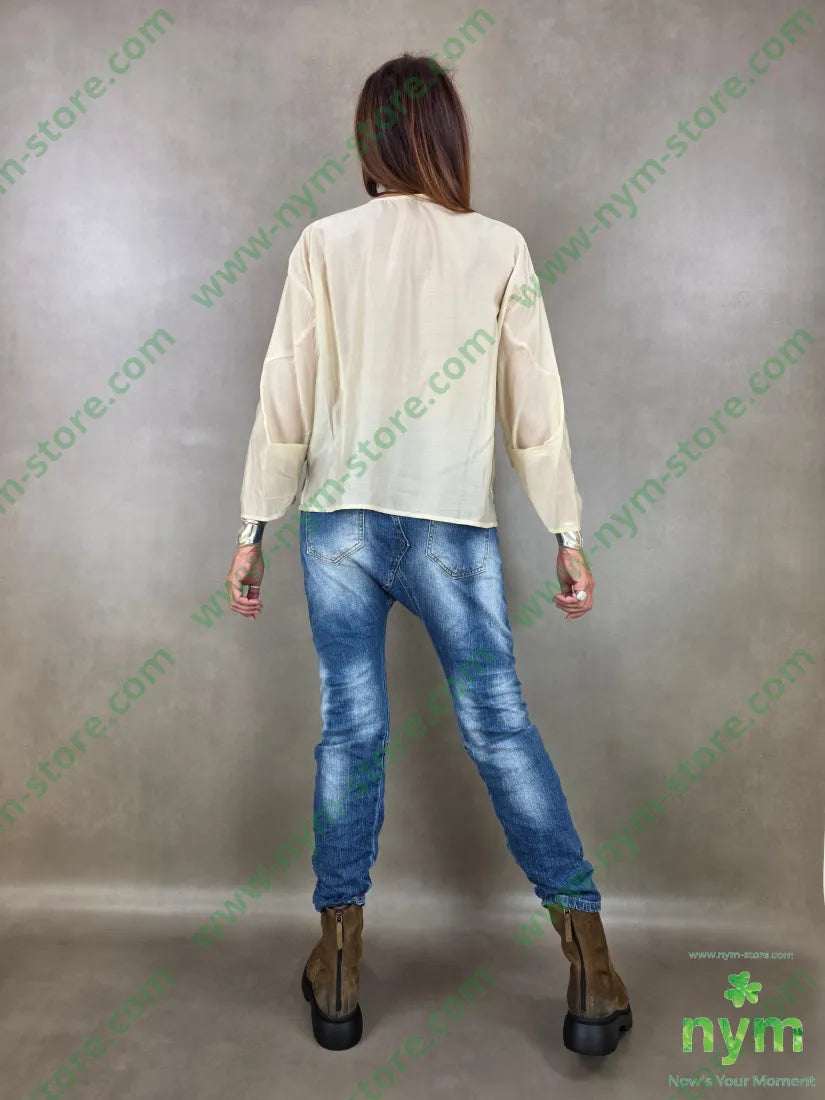 tunica motivo manica 85ly15pl - CAMICIA
