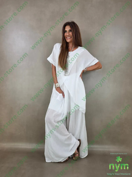 tunica mussola aperta mc 100co - U / BIANCO / PE26 - CAMICIA