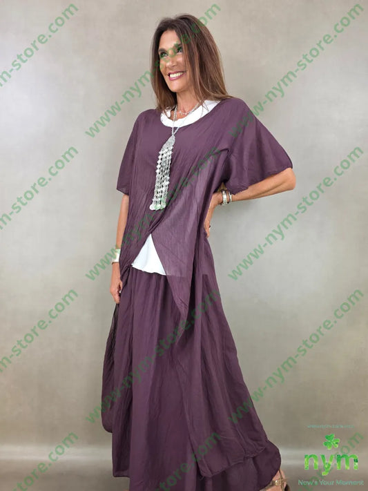 tunica mussola stropicciata aperta 100co - U / BORDO / PE26 - CAMICIA