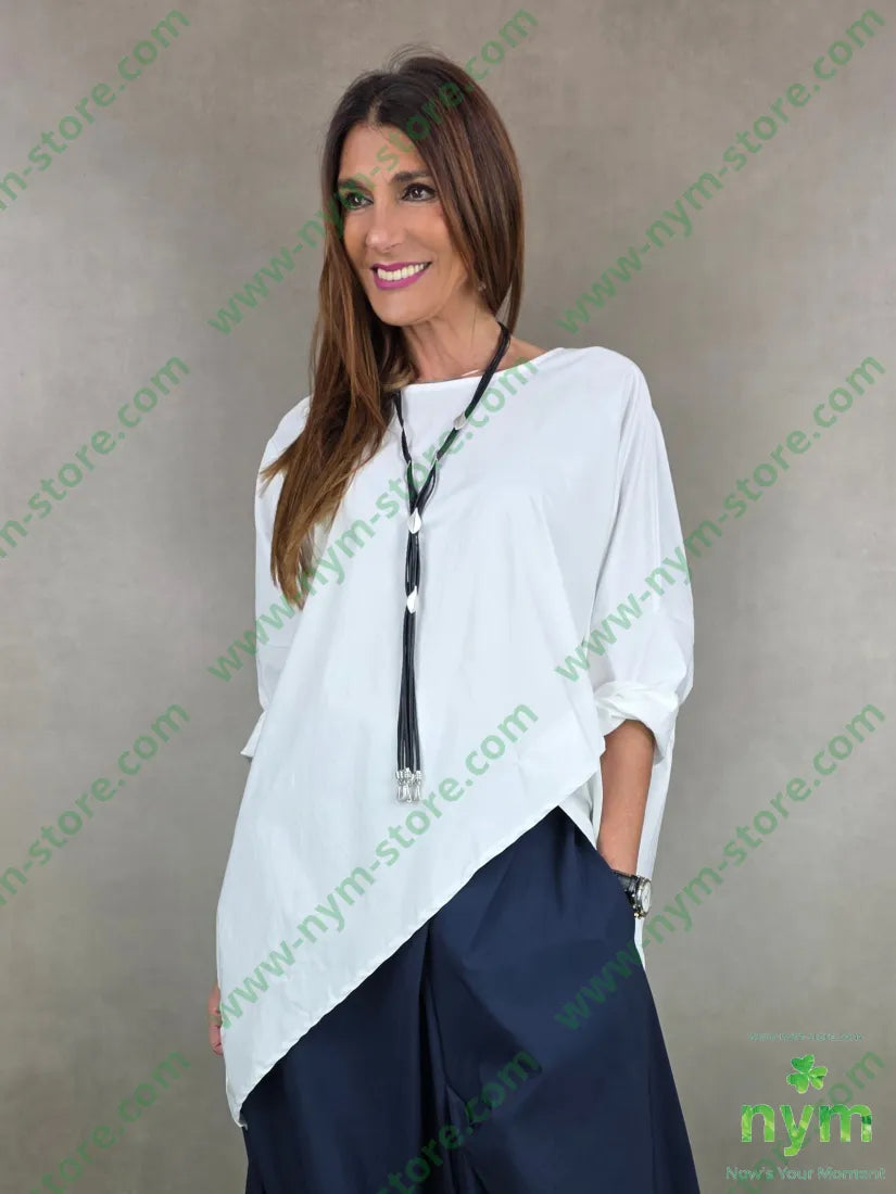 tunica over tessuto bengalina 79vi19ny2ea U / PANNA / PE26 CAMICIA