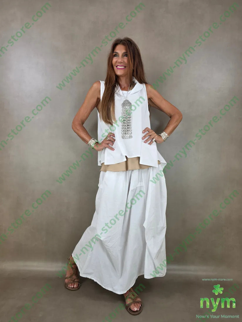 tunica puro cotone stropicciata tasche sbalzo 100co - U / BIANCO / PE26 - CAMICIA