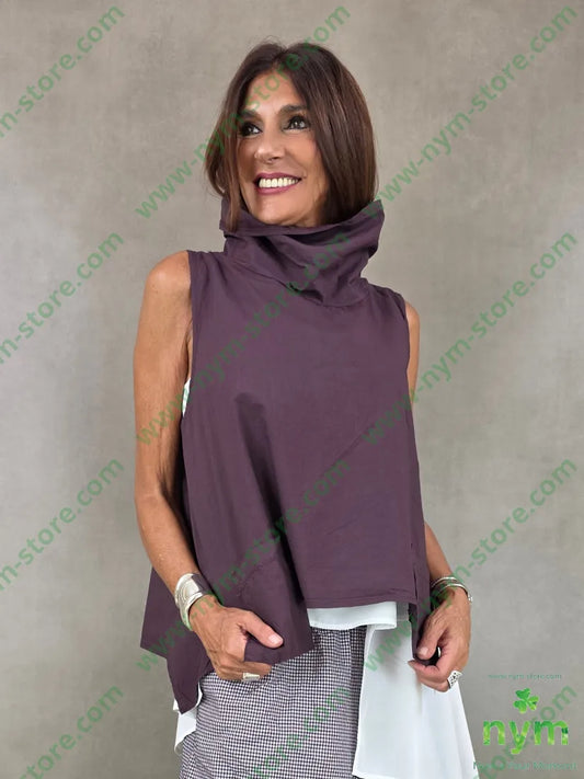 tunica puro cotone stropicciata tasche sbalzo 100co - U / BORDO / PE26 - CAMICIA