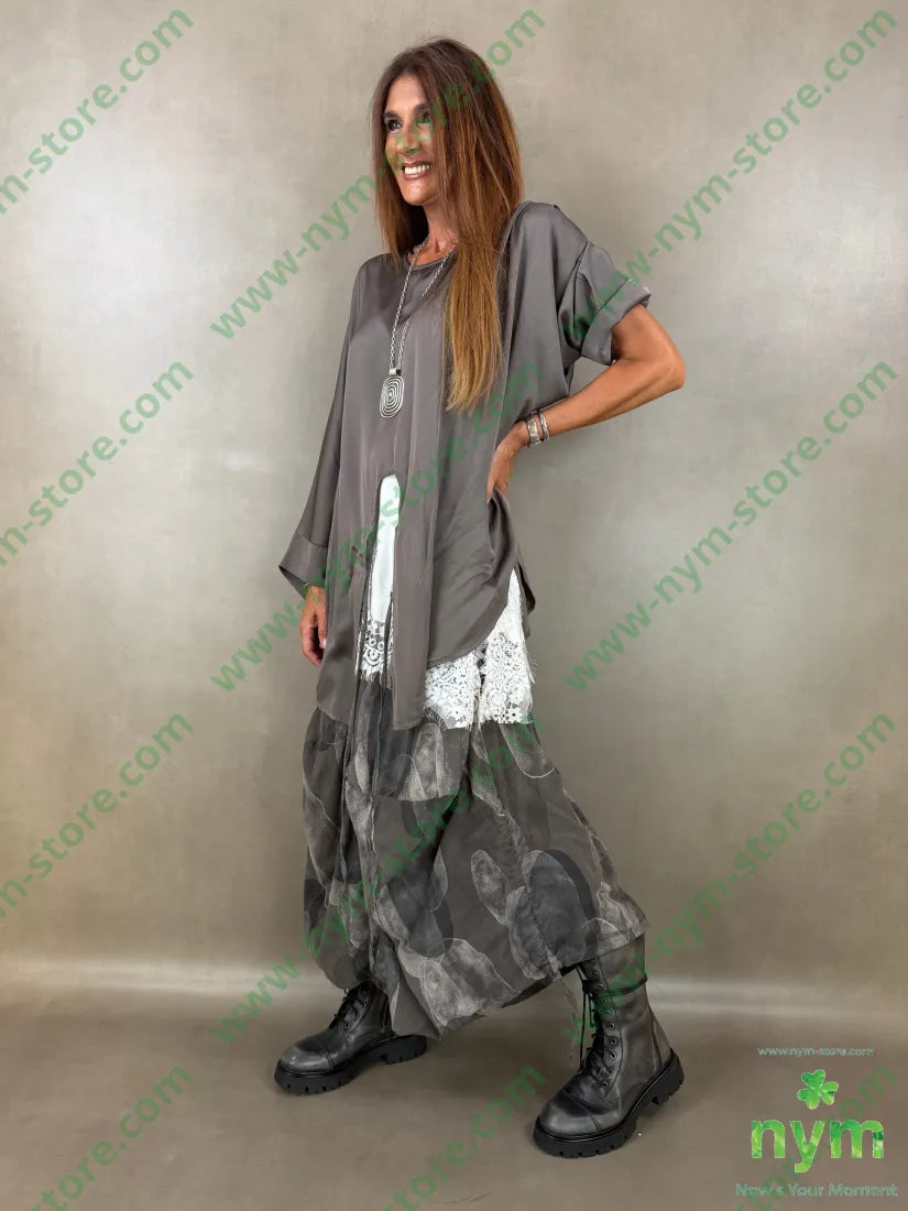 tunica raso aperta fondo 60ry40vi - CAMICIA