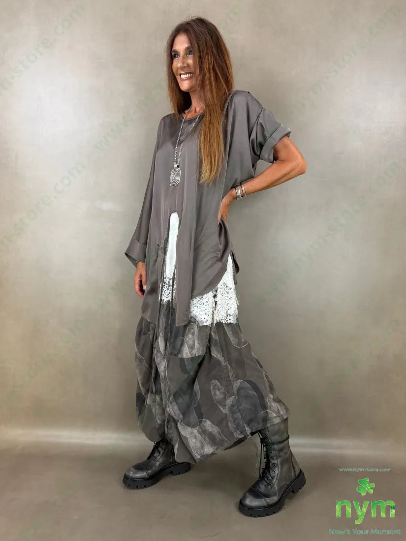 tunica raso aperta fondo 60ry40vi - CAMICIA