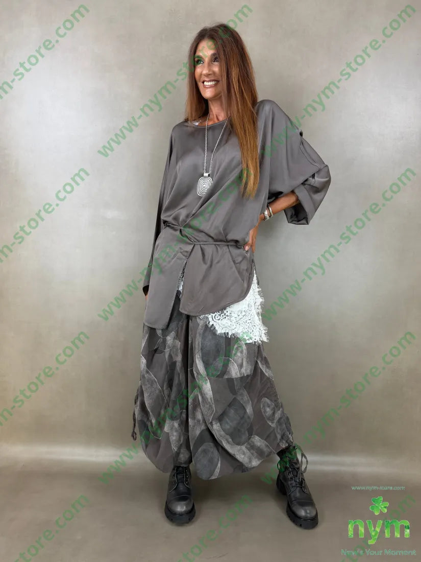 tunica raso aperta fondo 60ry40vi - CAMICIA