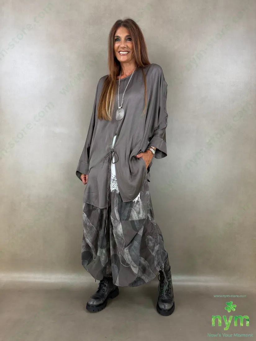 tunica raso aperta fondo 60ry40vi - CAMICIA