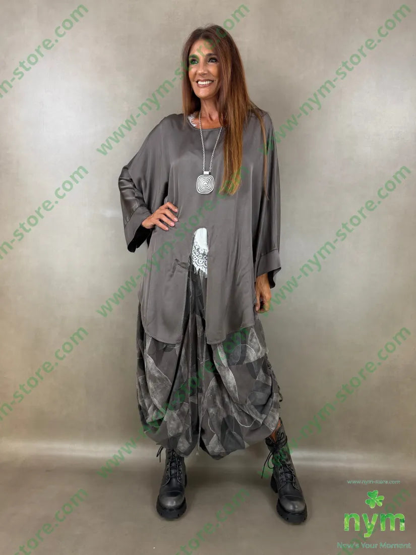 tunica raso aperta fondo 60ry40vi - CAMICIA