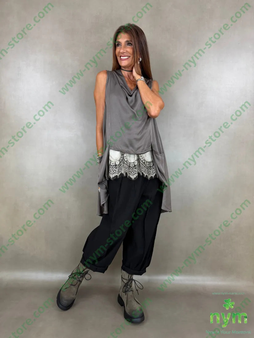tunica raso corta davanti tasche 63ry40vi - U / FANGO / AI26 - CAMICIA