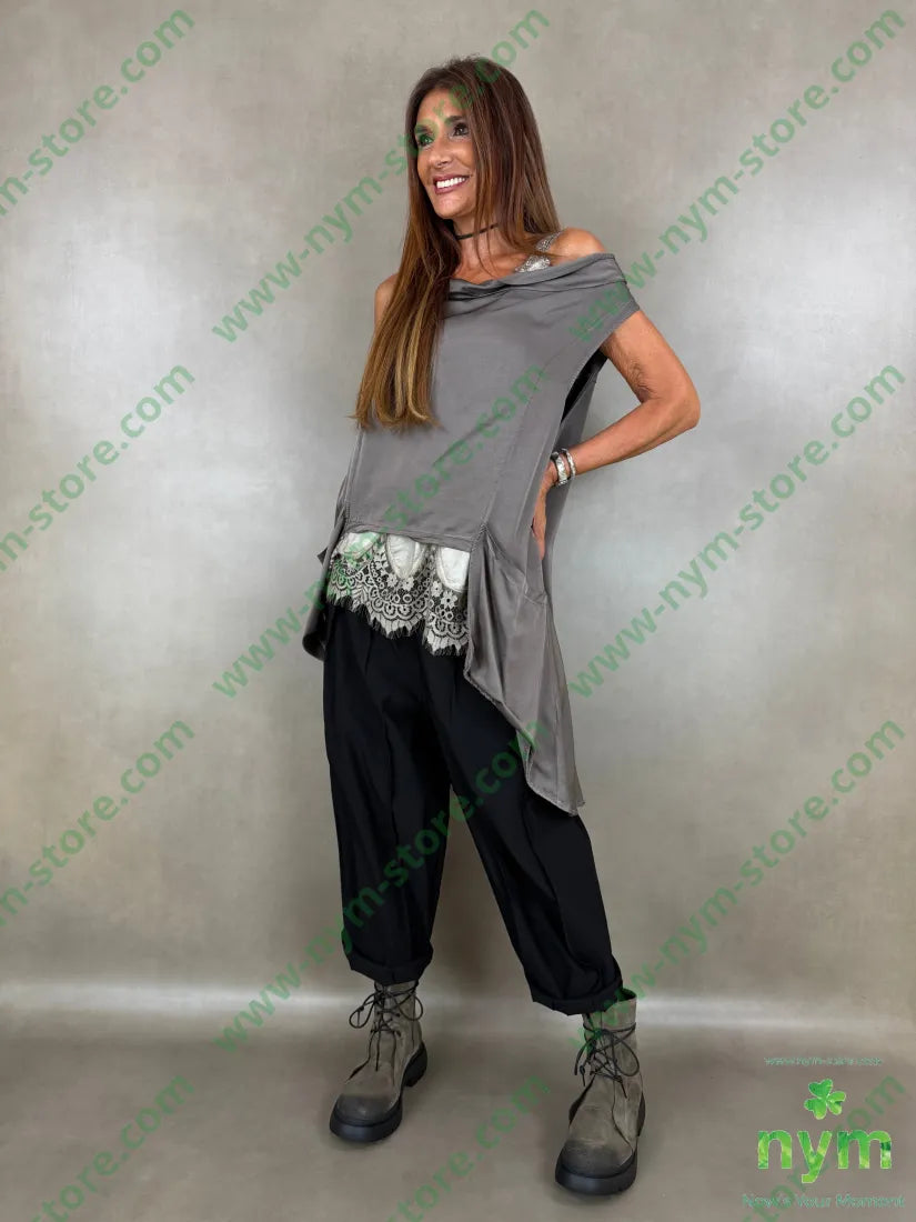 tunica raso corta davanti tasche 63ry40vi - U / FANGO / AI26 - CAMICIA