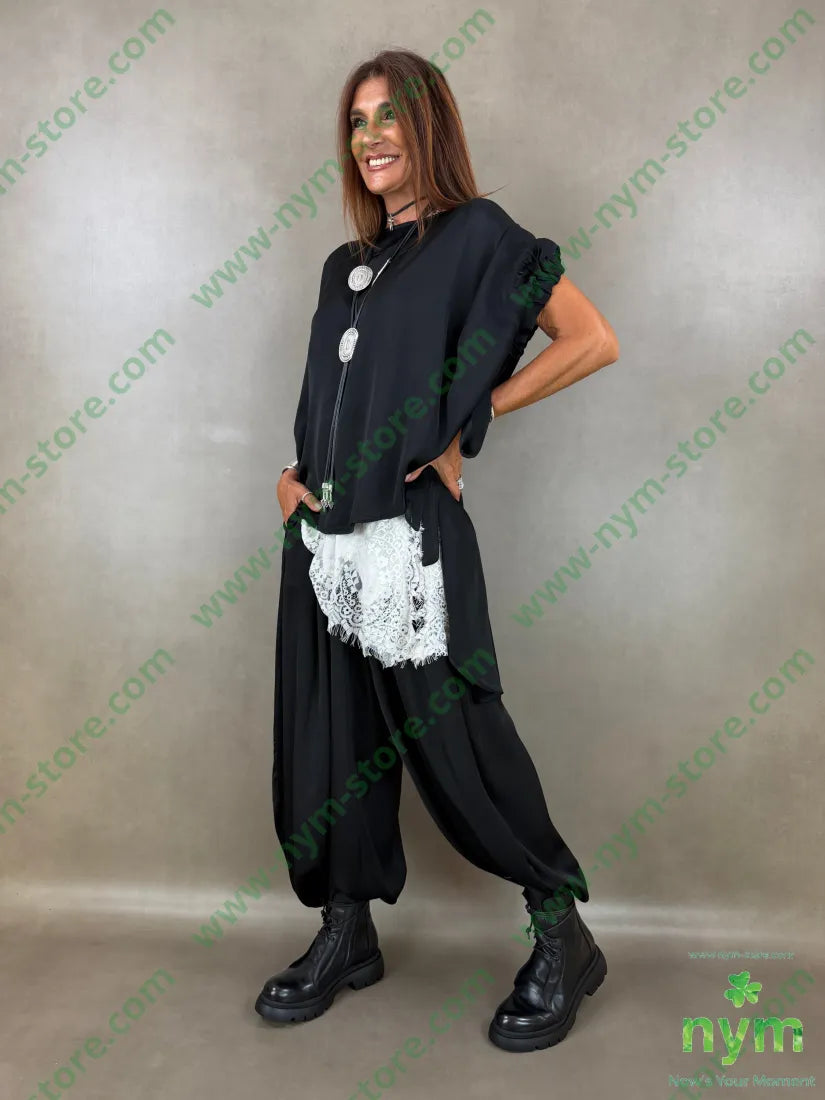 tunica raso manica arricciata 60ra40vi - CAMICIA
