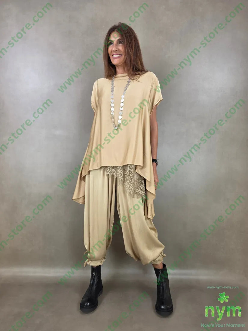 tunica raso trapezio dietro 60ry40vi - CAMICIA