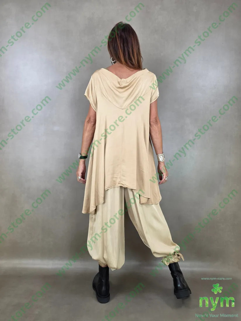 tunica raso trapezio dietro 60ry40vi - CAMICIA
