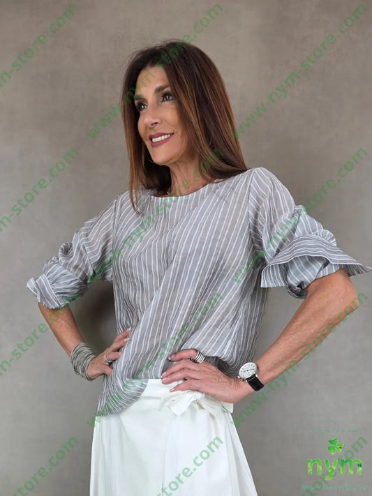 tunica rigata polso camicia 90tc10pl - U / GRIGIO C. / PE26 - CAMICIA