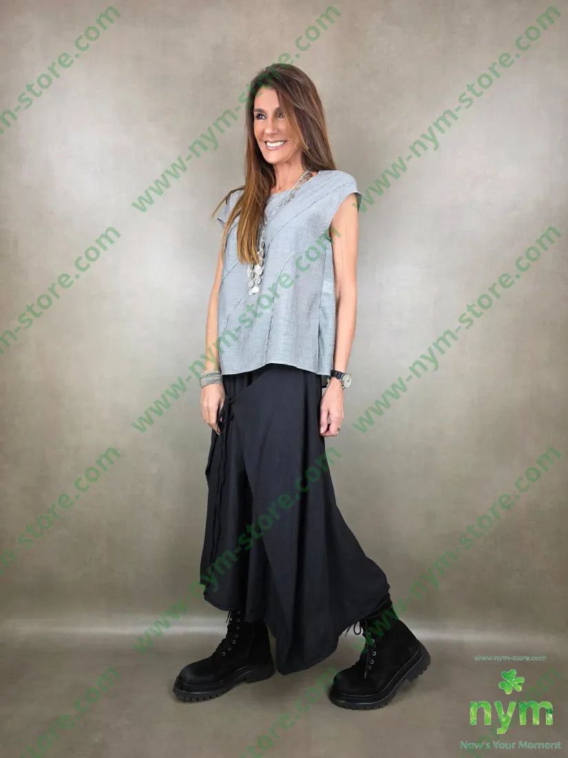 tunica senza maniche cucitura in taglio 46pl41co13pa U / GRIGIO C. / PE26 CAMICIA