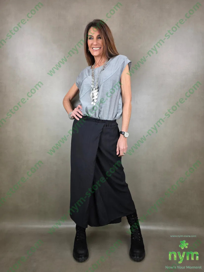 tunica senza maniche cucitura in taglio 46pl41co13pa U / GRIGIO C. / PE26 CAMICIA