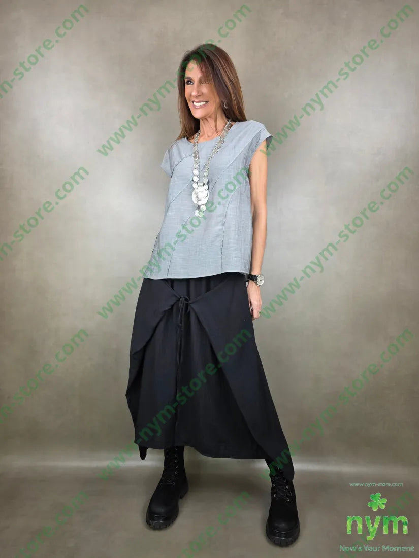 tunica senza maniche cucitura in taglio 46pl41co13pa U / GRIGIO C. / PE26 CAMICIA