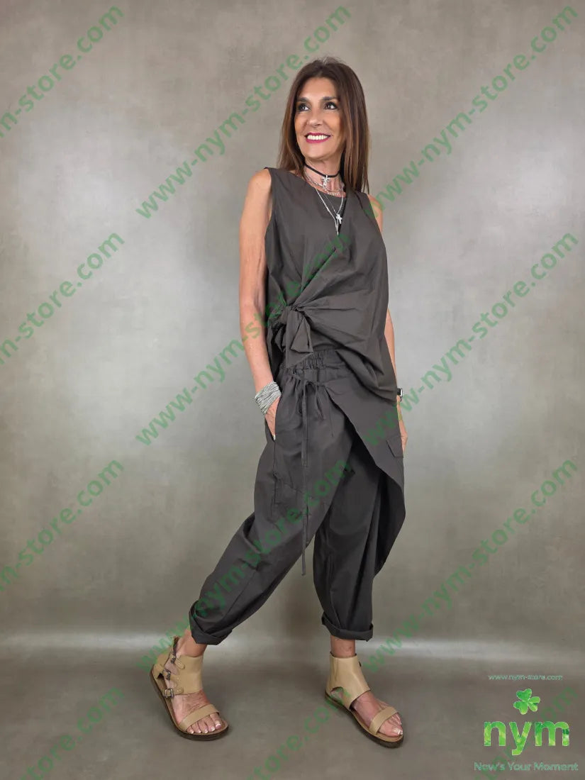 tunica senza maniche fiocco lato 98co2ea - U / MARRONE / PE26 - CAMICIA
