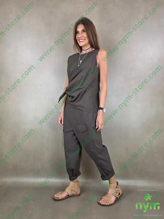 tunica senza maniche fiocco lato 98co2ea - U / MARRONE / PE26 - CAMICIA