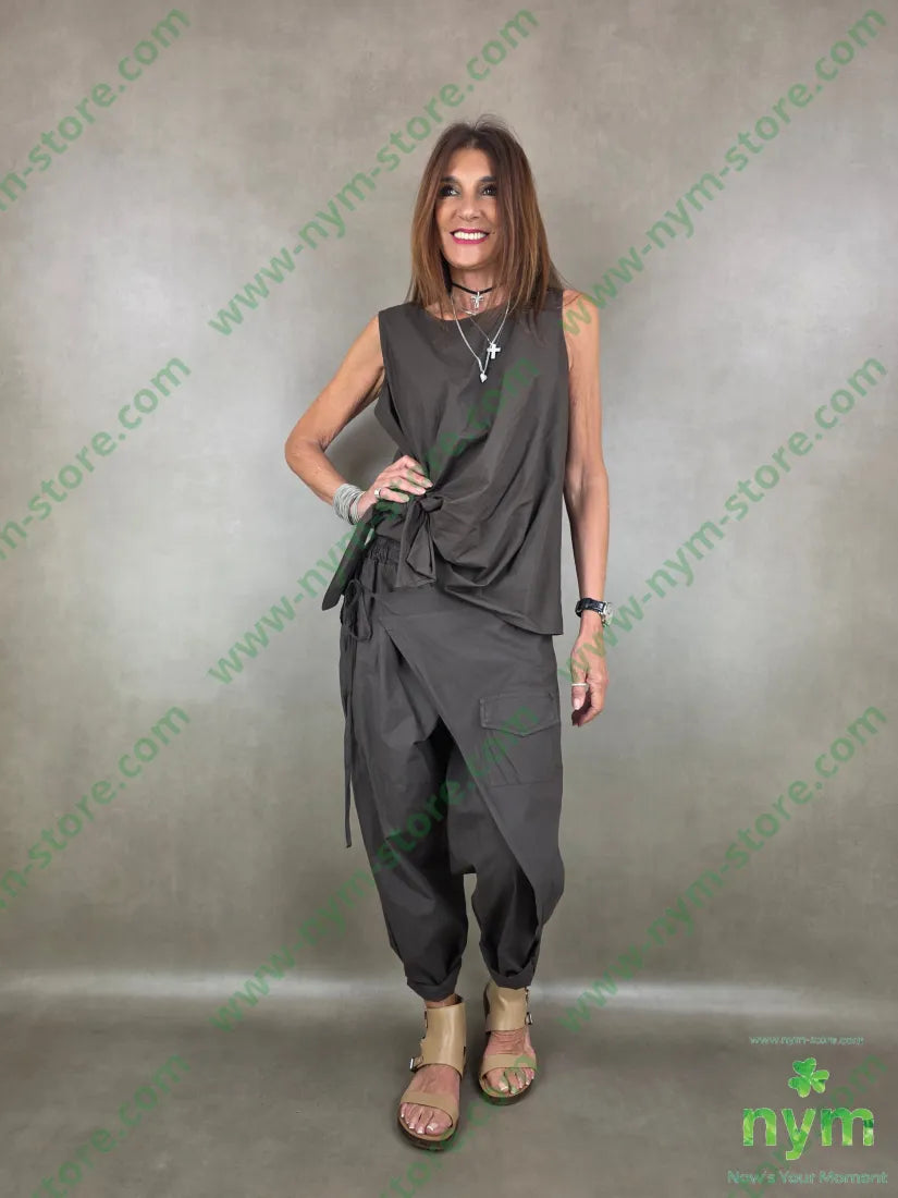 tunica senza maniche fiocco lato 98co2ea - U / MARRONE / PE26 - CAMICIA
