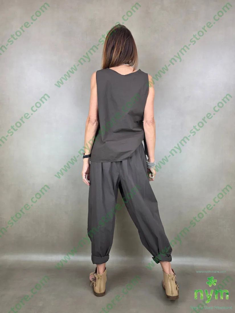 tunica senza maniche fiocco lato 98co2ea - U / MARRONE / PE26 - CAMICIA