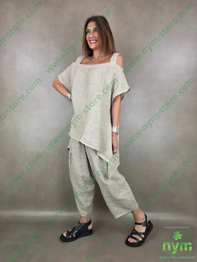 tunica spalle scoperte mm puro lino 100li - CAMICIA