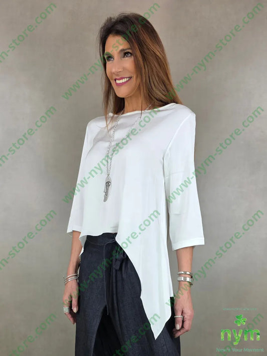 tunica stondata elastan 96vi4ea 1 / BIANCO / PE26 CAMICIA