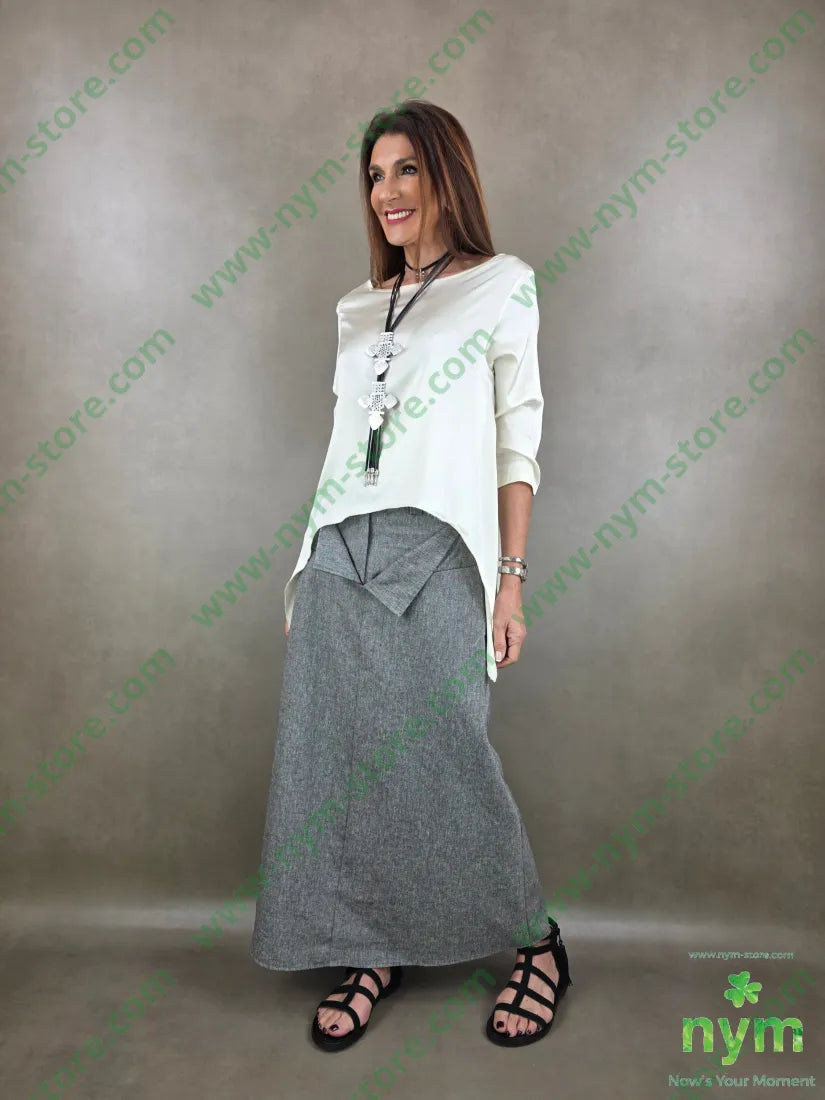 tunica stondata elastan 96vi4ea - CAMICIA