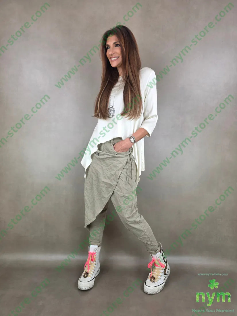 tunica stondata elastan 96vi4ea - CAMICIA