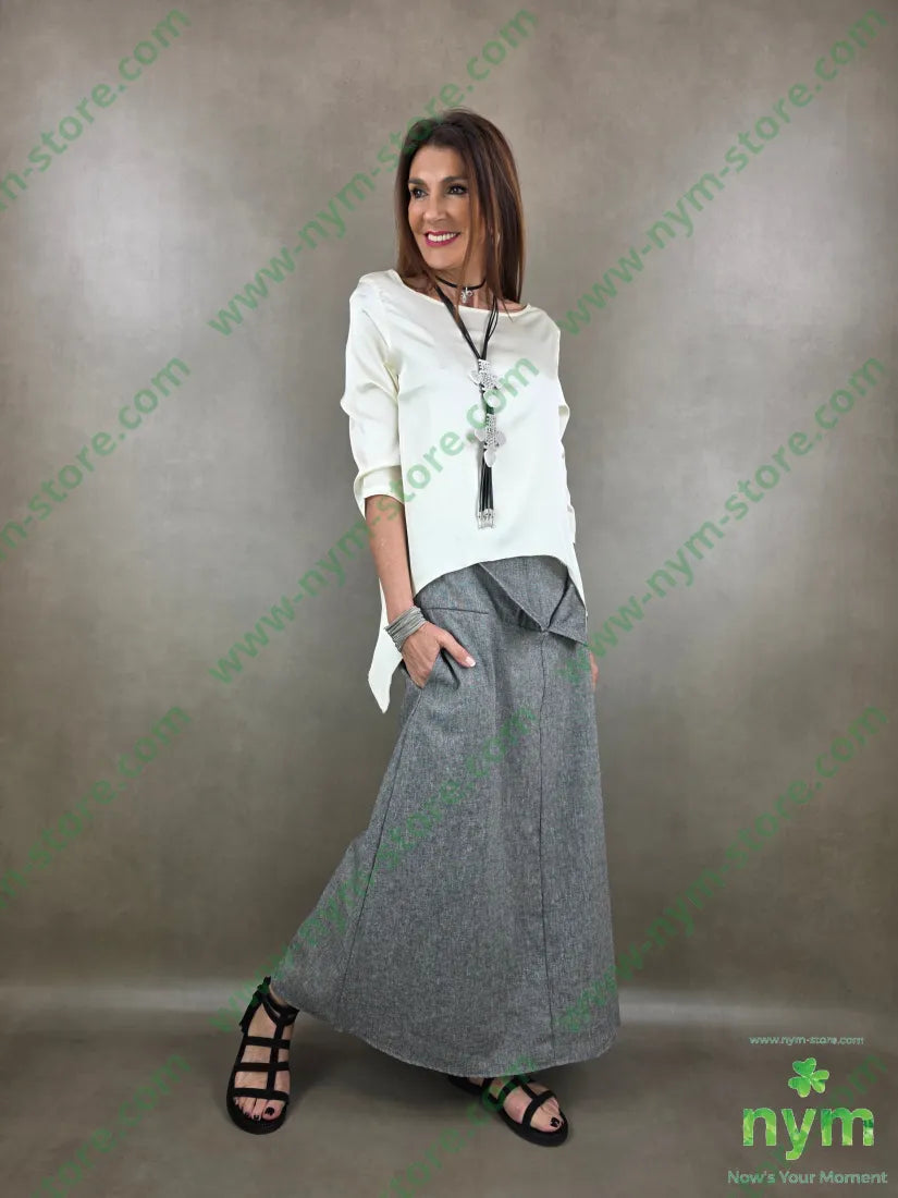 tunica stondata elastan 96vi4ea - CAMICIA