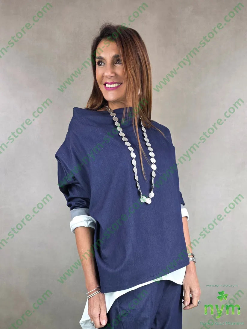 tunica tessuto denim quadrata 79vi19ny2ea U / DENIM / PE26 CAMICIA