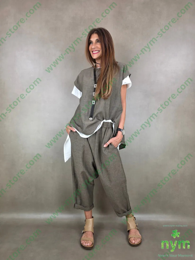 tunica tessuto grinza asimmetrica 75vi25ny - U / PANNA / PE26 - CAMICIA