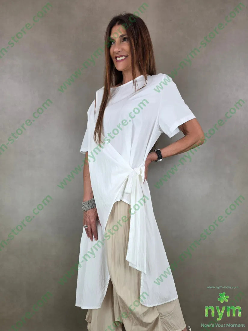 tunica tessuto grinza lunga 75vi25ny - U / PANNA / PE26 - CAMICIA