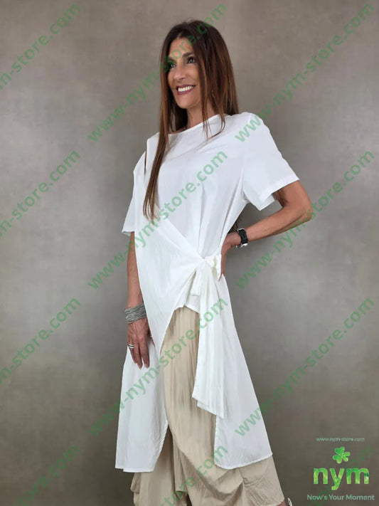tunica tessuto grinza lunga 75vi25ny - U / PANNA / PE26 - CAMICIA