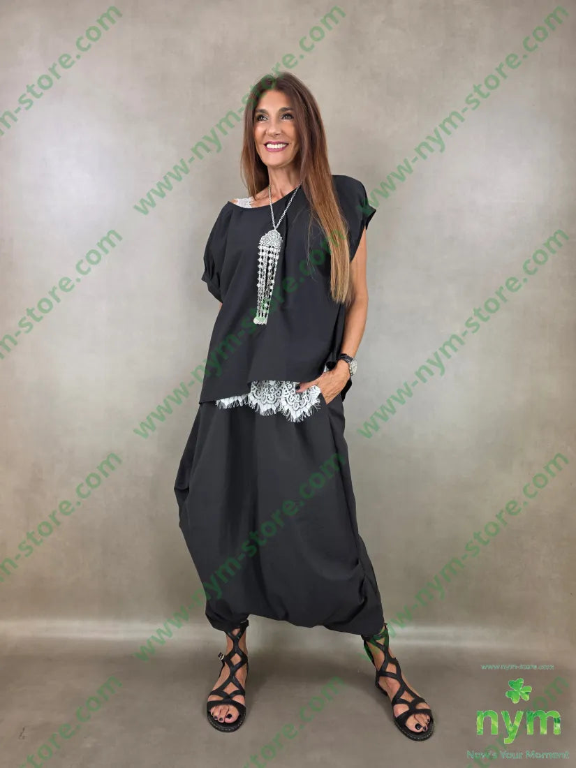 tunica tessuto martellato pieghe manica 87co13ny - CAMICIA