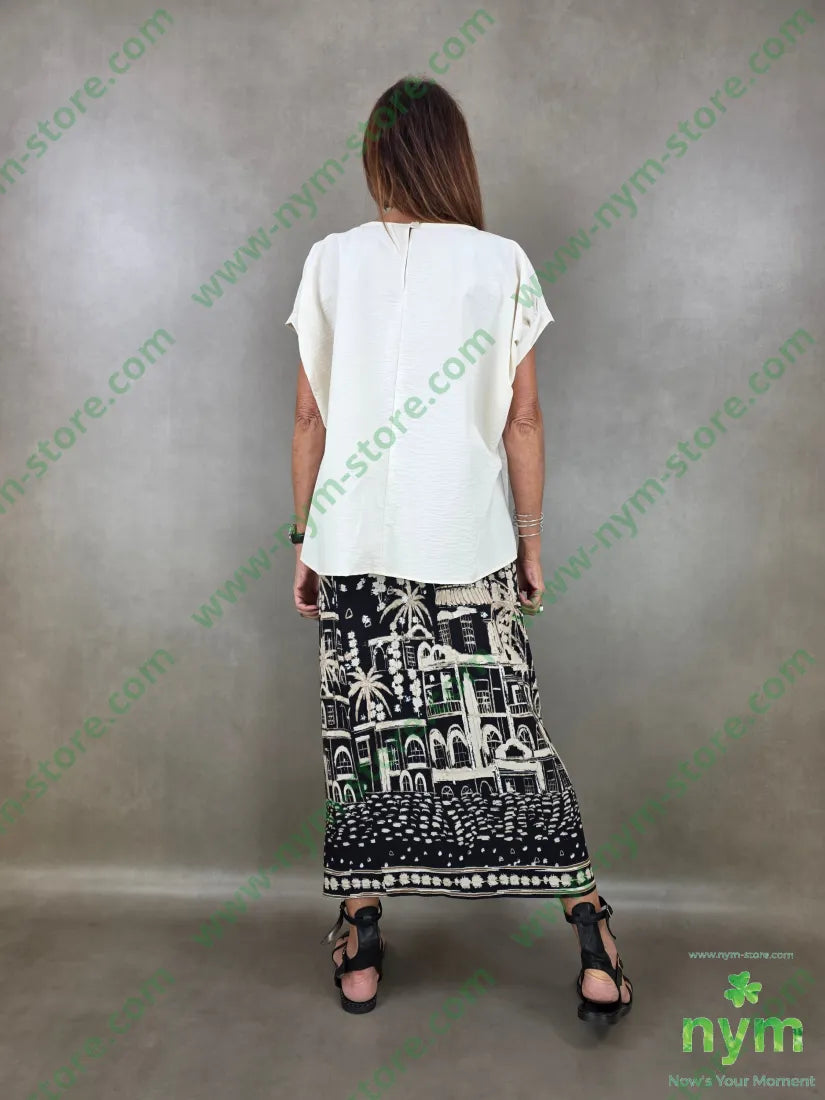 tunica tessuto martellato pieghe manica 87co13ny - CAMICIA