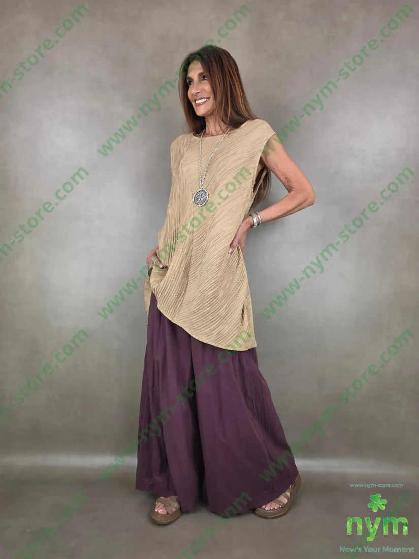 tunica tessuto microplisse 81ly19ny - CAMICIA