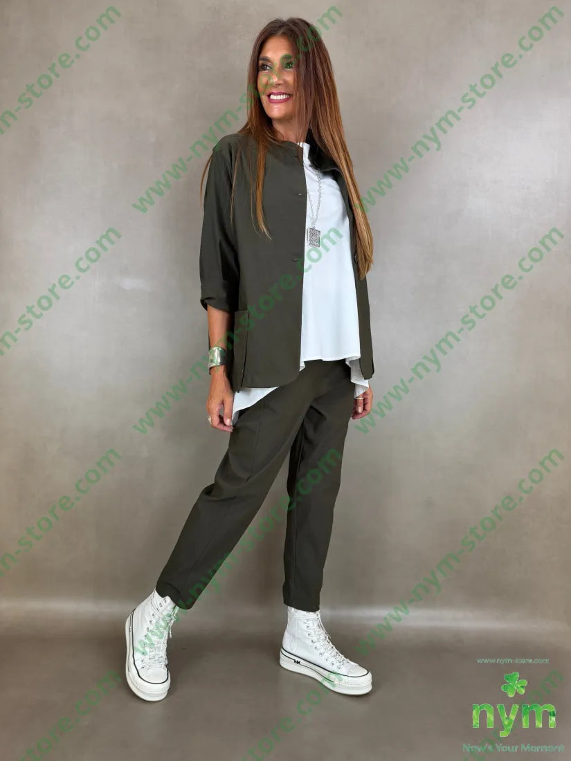 tunica trapezio dietro di cotone 100co - CAMICIA