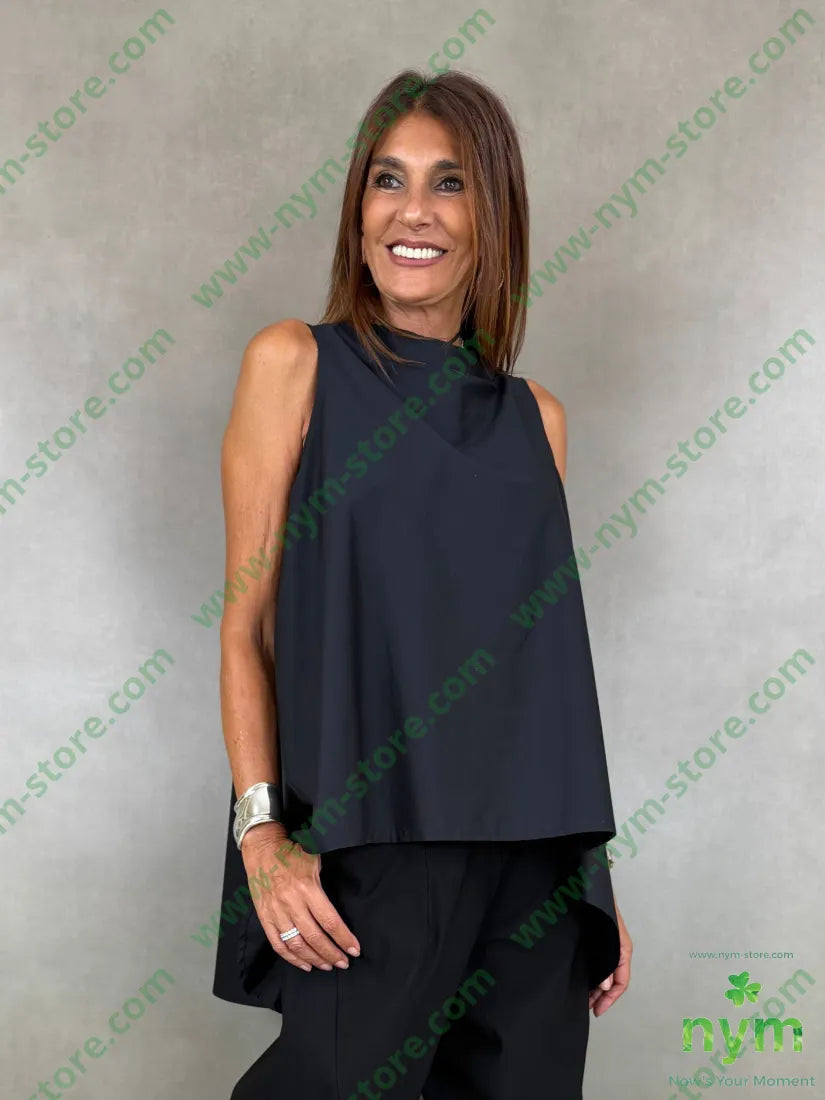 tunica trapezio dietro di cotone 100co - CAMICIA